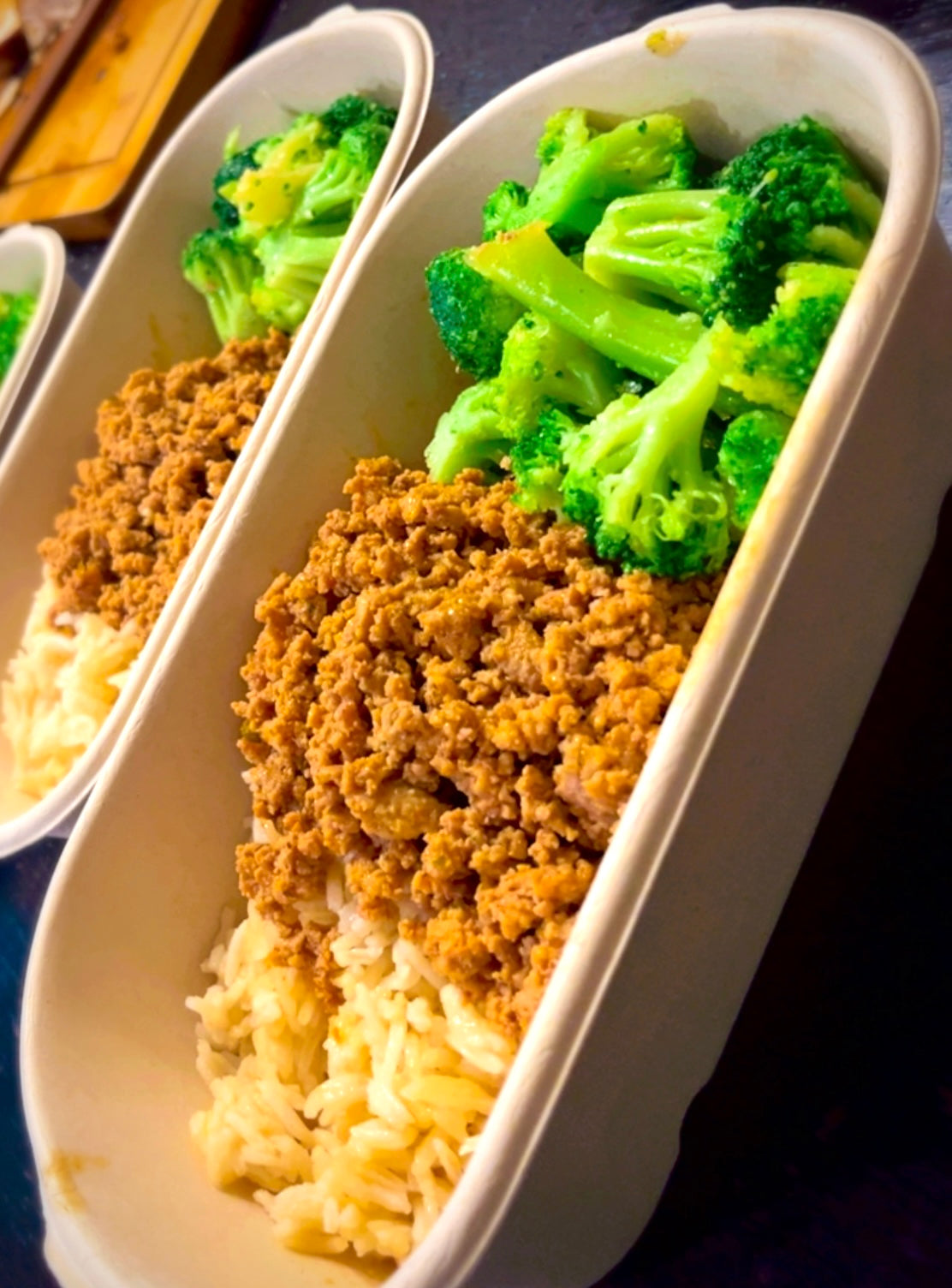 Ground turkey with Jasmine rice and broccoli
