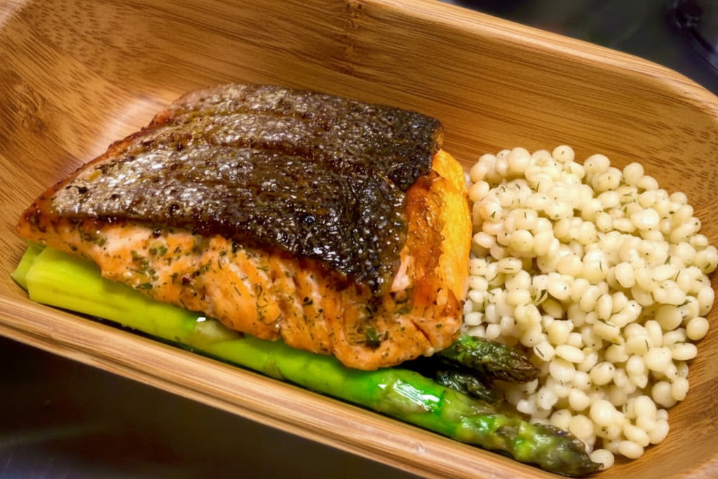 Crispy skin trout