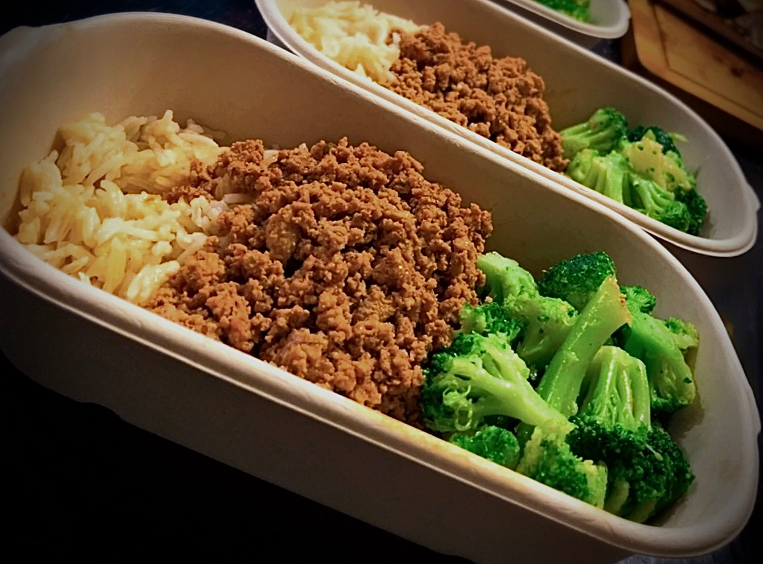 Ground turkey with Jasmine rice and broccoli