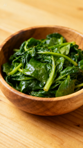 Steamed spinach