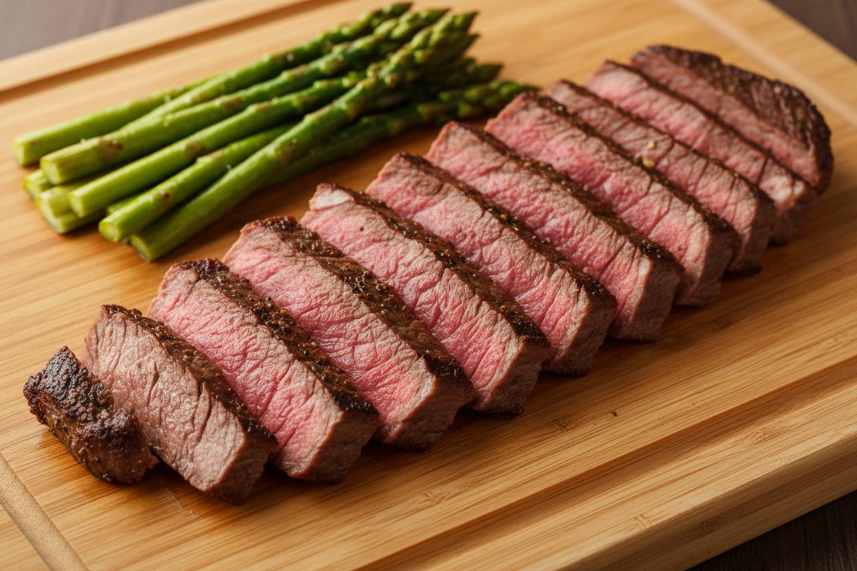 NY Strip steak with asparagus