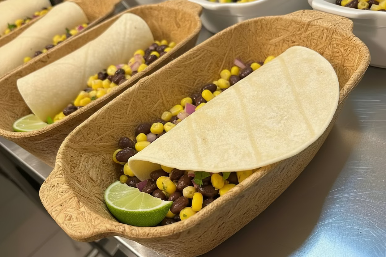Vegan corn relish tacos